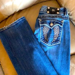 Miss Me angel wings bootcut jeans.